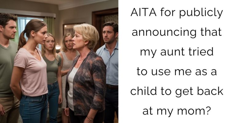 AITA for publicly announcing that my aunt tried to use me as a child to get back at my mom?