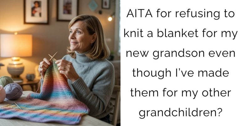 AITA for refusing to knit a blanket for my new grandson even though I’ve made them for my other grandchildren?