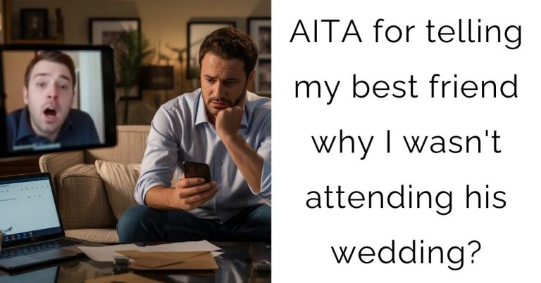 AITA for telling my best friend why I wasn’t attending his wedding?