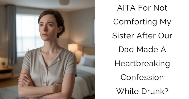 AITA For Not Comforting My Sister After Our Dad Made A Heartbreaking Confession While Drunk?