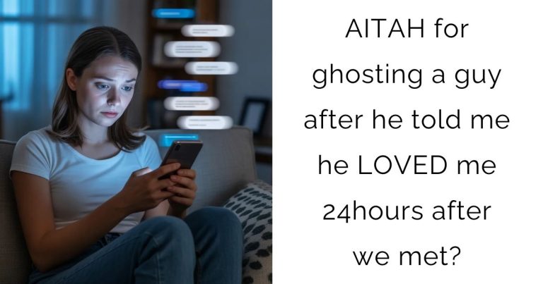 AITAH for ghosting a guy after he told me he LOVED me 24hours after we met?