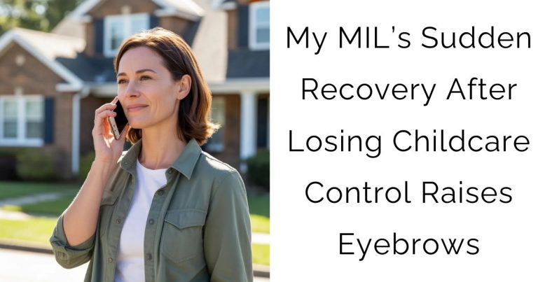 My MIL’s Sudden Recovery After Losing Childcare Control Raises Eyebrows.
