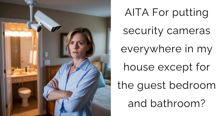 AITA For putting security cameras everywhere in my house except for the guest bedroom and bathroom?