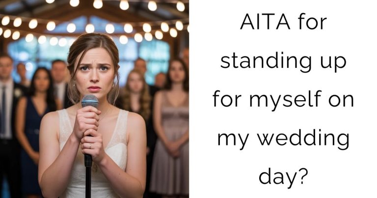 AITA for standing up for myself on my wedding day?
