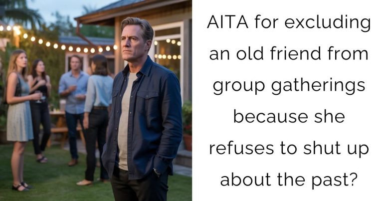 AITA for excluding an old friend from group gatherings because she refuses to shut up about the past?