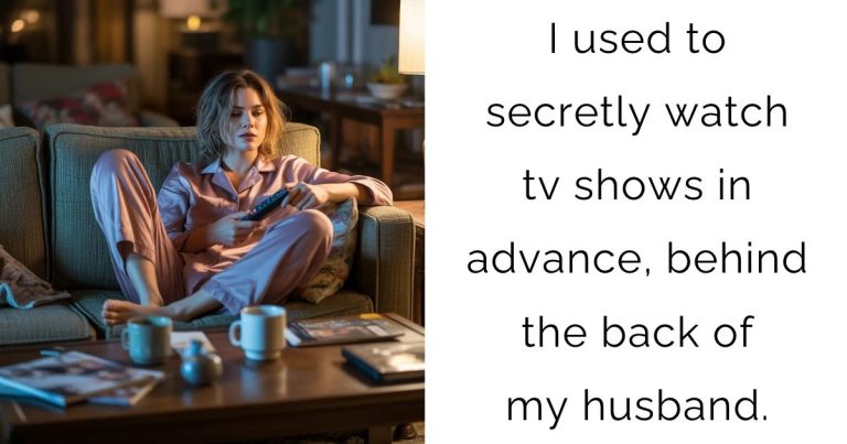 I used to secretly watch tv shows in advance, behind the back of my husband.