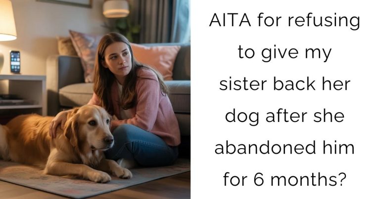 AITA for refusing to give my sister back her dog after she abandoned him for 6 months?