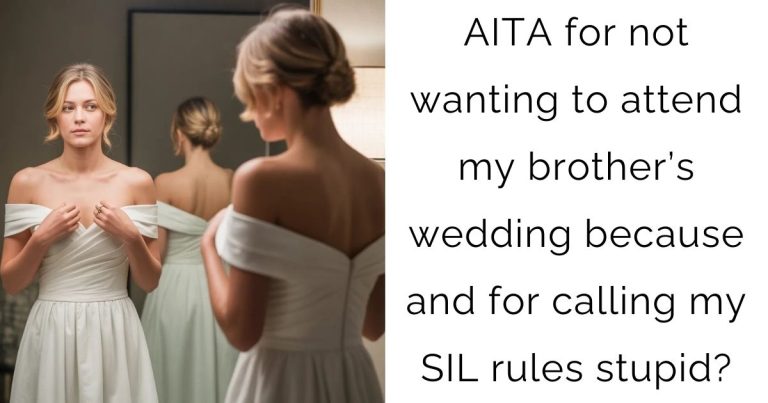 AITA for not wanting to attend my brother’s wedding because and for calling my SIL rules stupid?