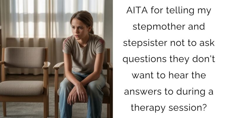AITA for telling my stepmother and stepsister not to ask questions they don’t want to hear the answers to during a therapy session?