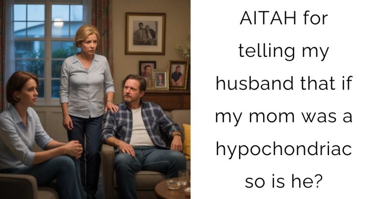 AITAH for telling my husband that if my mom was a hypochondriac so is he?