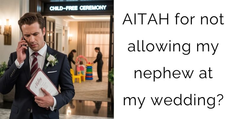 AITAH for not allowing my nephew at my wedding?