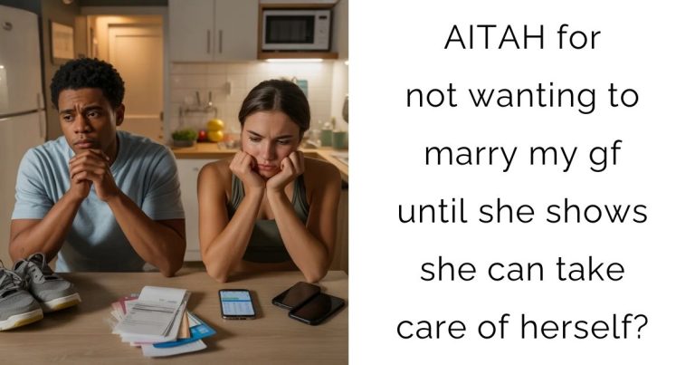 AITAH for not wanting to marry my gf until she shows she can take care of herself?