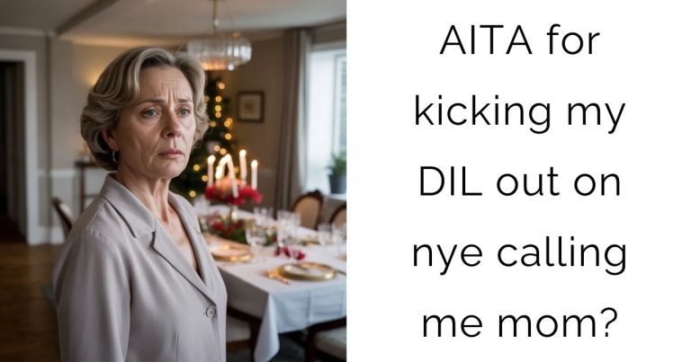 AITA for kicking my DIL out on nye calling me mom?