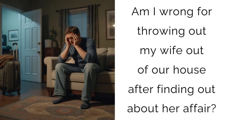 Am I wrong for throwing out my wife out of our house after finding out about her affair?