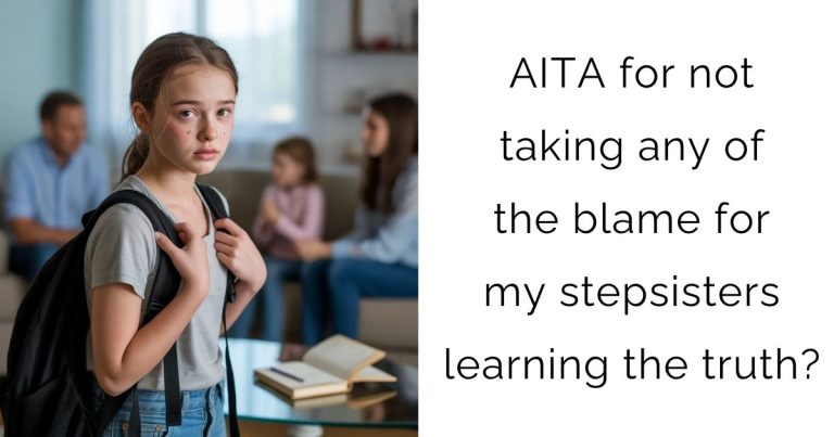 AITA for not taking any of the blame for my stepsisters learning the truth?