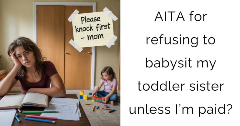 AITA for refusing to babysit my toddler sister unless I’m paid?