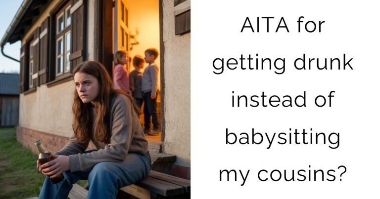 AITA for getting drunk instead of babysitting my cousins?