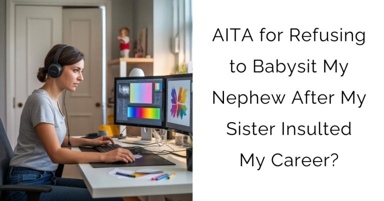 AITA for Refusing to Babysit My Nephew After My Sister Insulted My Career?