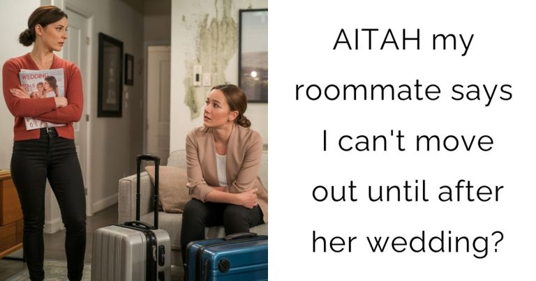 AITAH my roommate says I can’t move out until after her wedding?