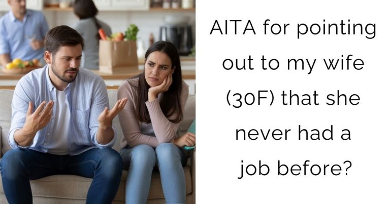 AITA for pointing out to my wife (30F) that she never had a job before?