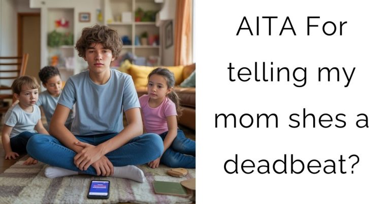 AITA For telling my mom shes a deadbeat?