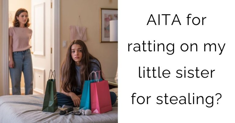 AITA for ratting on my little sister for stealing?