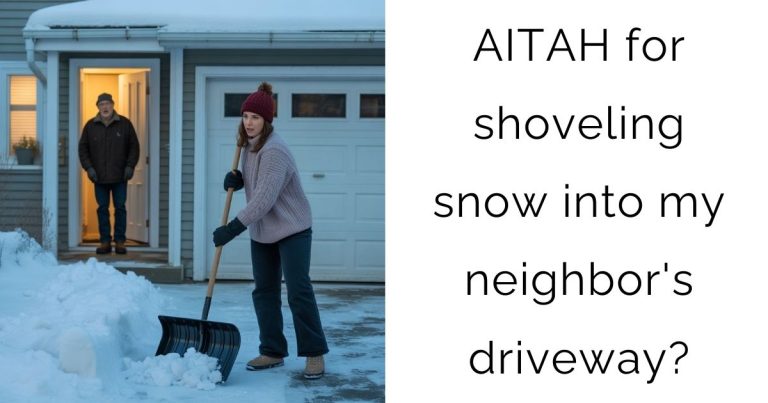 AITAH for shoveling snow into my neighbor’s driveway?
