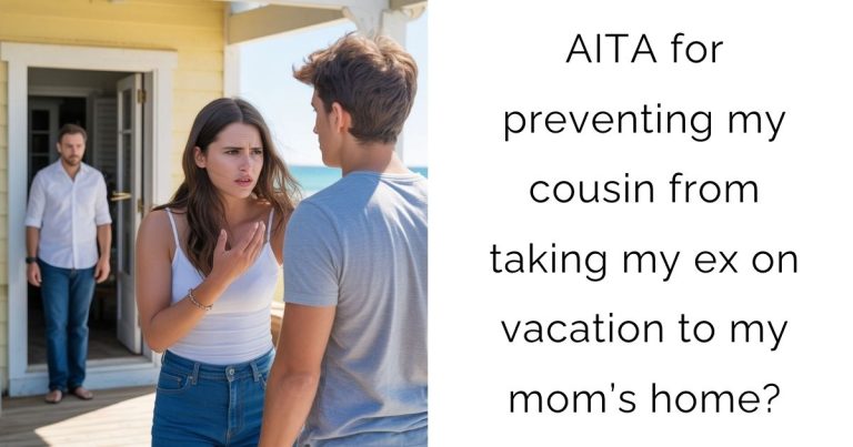 AITA for preventing my cousin from taking my ex on vacation to my mom’s home?