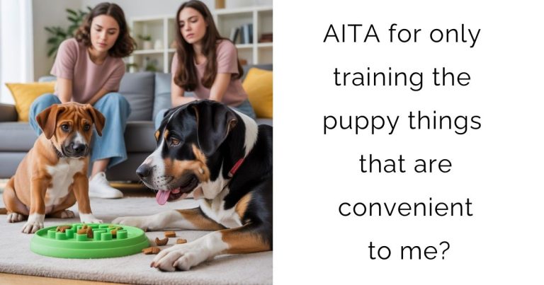 AITA for only training the puppy things that are convenient to me?