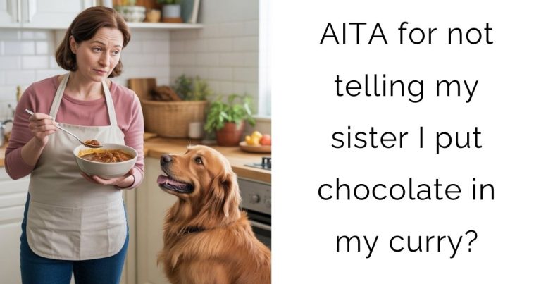 AITA for not telling my sister I put chocolate in my curry?