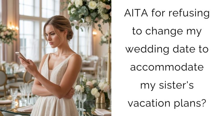 AITA for refusing to change my wedding date to accommodate my sister’s vacation plans?