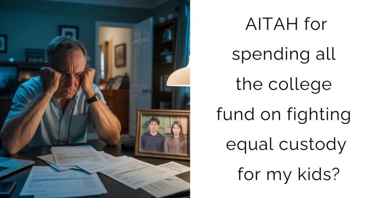 AITAH for spending all the college fund on fighting equal custody for my kids?