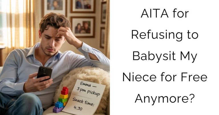 AITA for Refusing to Babysit My Niece for Free Anymore?