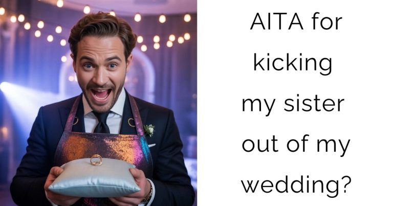 AITA for kicking my sister out of my wedding?