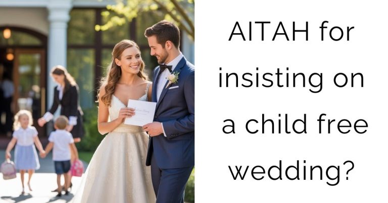 AITAH for insisting on a child free wedding?