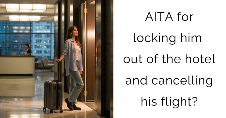 AITA for locking him out of the hotel and cancelling his flight?