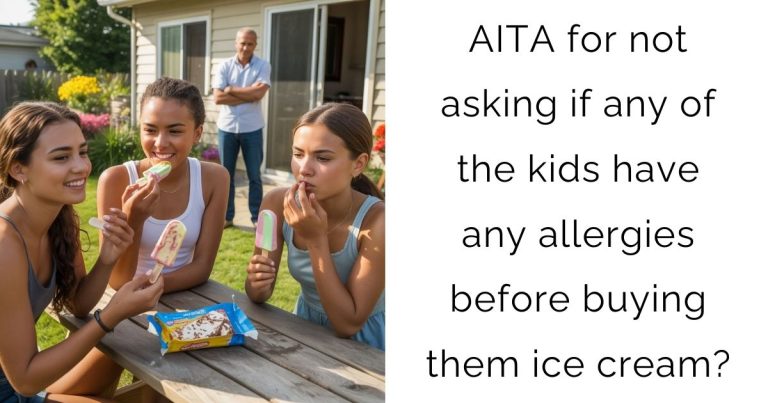 AITA for not asking if any of the kids have any allergies before buying them ice cream?