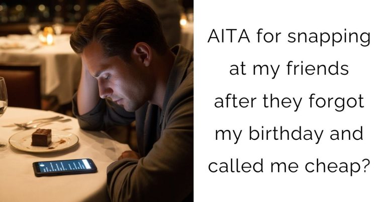 AITA for snapping at my friends after they forgot my birthday and called me cheap?