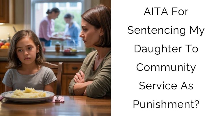 AITA For Sentencing My Daughter To Community Service As Punishment?