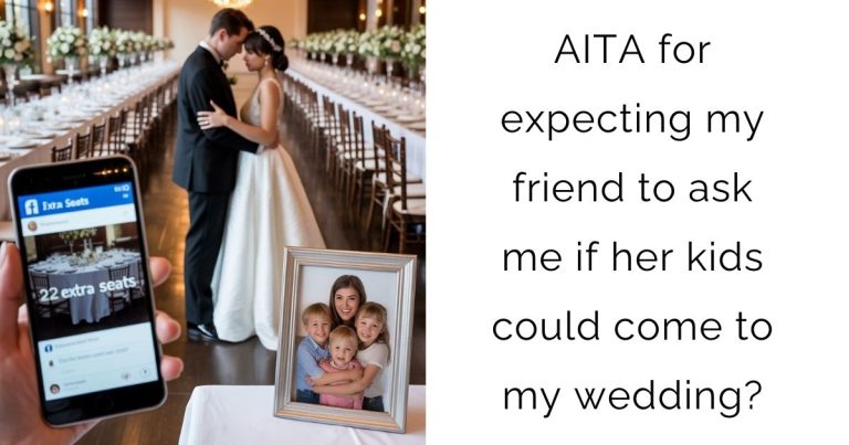 AITA for expecting my friend to ask me if her kids could come to my wedding?