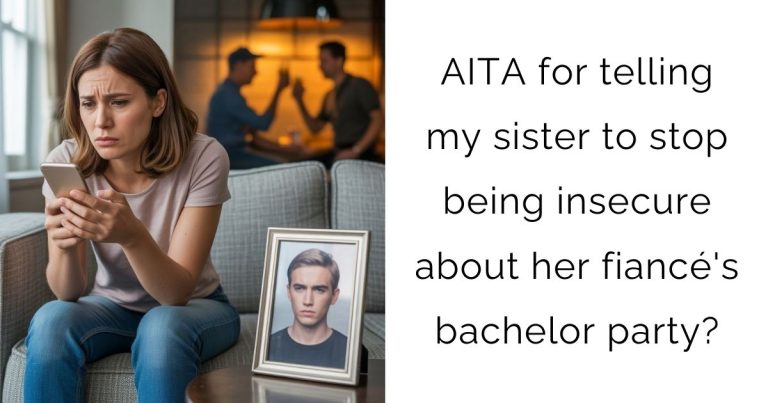 AITA for telling my sister to stop being insecure about her fiancé’s bachelor party?