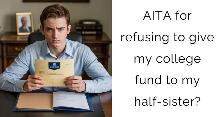 AITA for refusing to give my college fund to my half-sister?