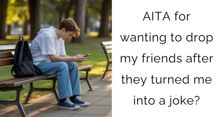 AITA for wanting to drop my friends after they turned me into a joke?