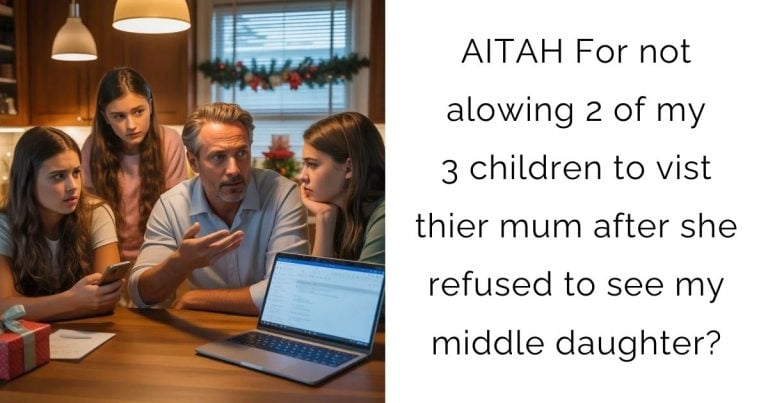 AITAH For not alowing 2 of my 3 children to vist thier mum after she refused to see my middle daughter?