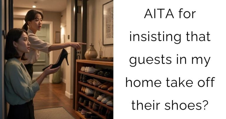 AITA for insisting that guests in my home take off their shoes?