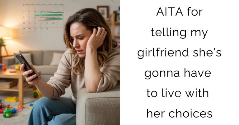 AITA for telling my girlfriend she’s gonna have to live with her choices?