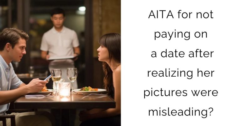 AITA for not paying on a date after realizing her pictures were misleading?
