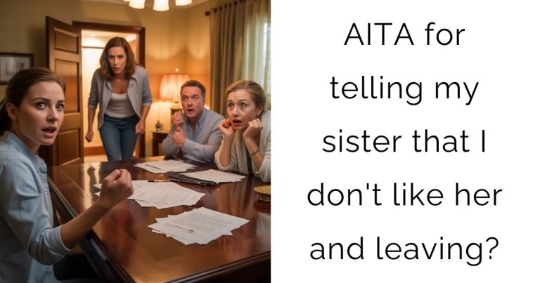 AITA for telling my sister that I don’t like her and leaving?