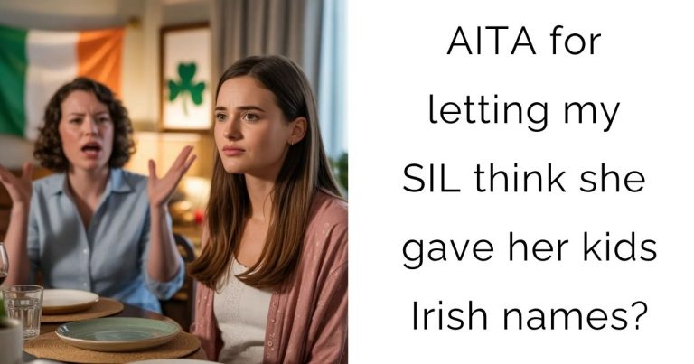 AITA for letting my SIL think she gave her kids Irish names?