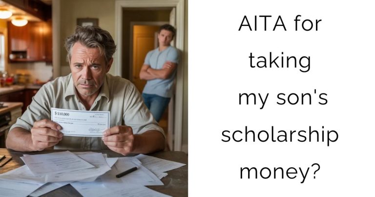 AITA for taking my son’s scholarship money?